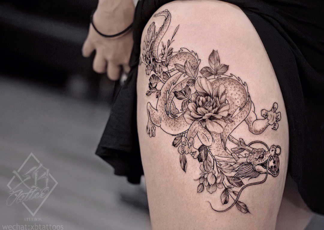 tattoo by 小邦#我的纹身分享#深圳纹身#纹身图案#大腿纹身