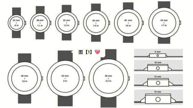 手表表径测量示意图图片