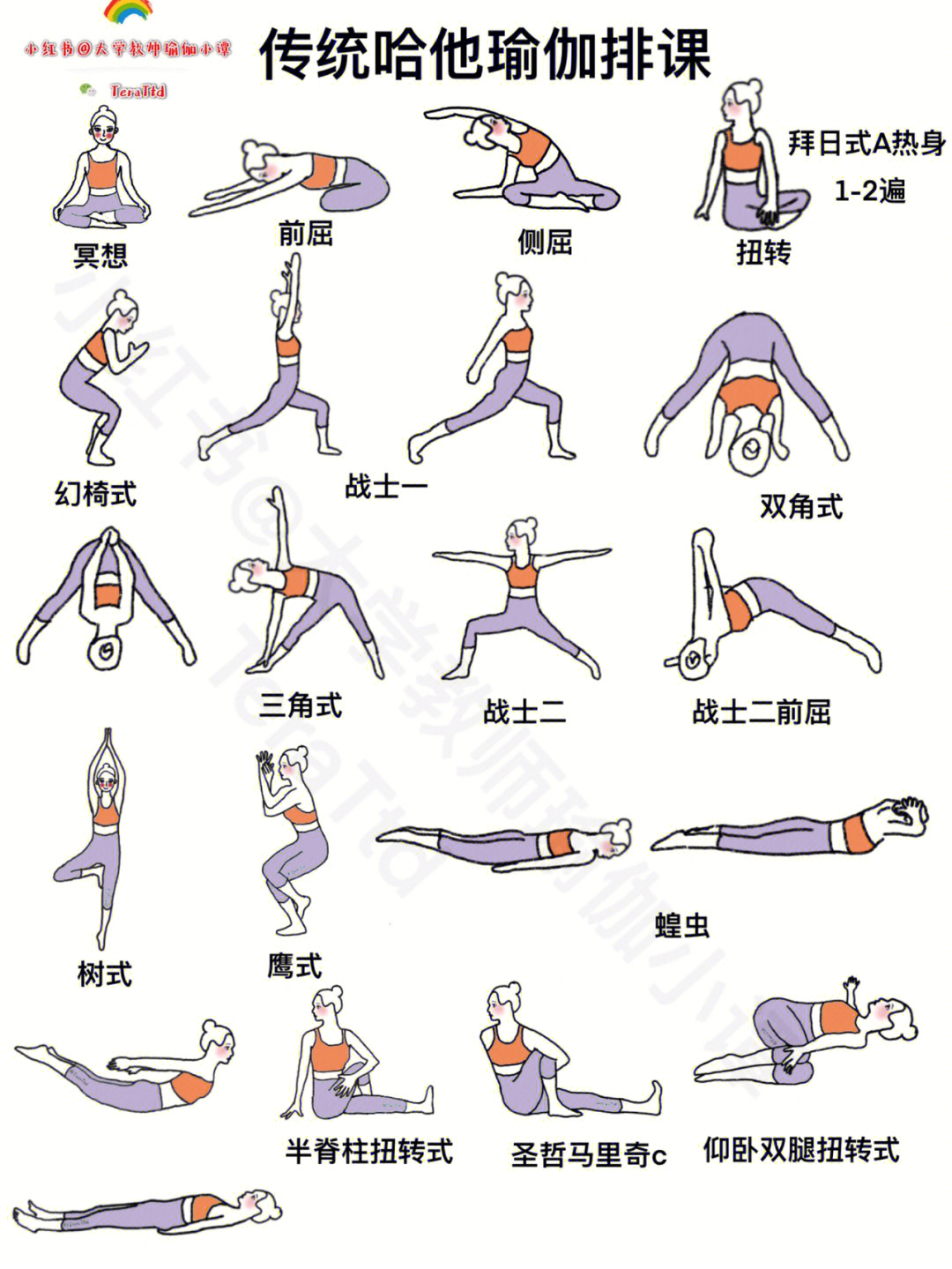 瑜伽入门基本动作12式图片
