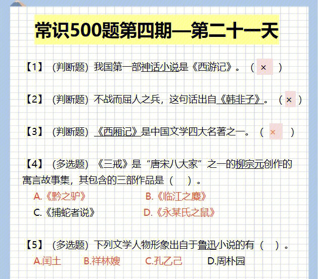 23国省考常识刷题考试必备60