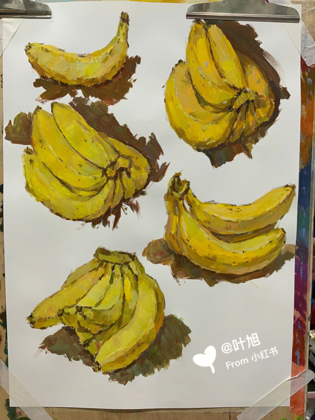 水粉画香蕉教程图片