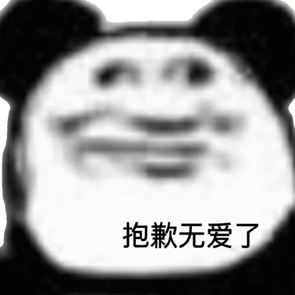 黑白小熊猫表情包原图图片
