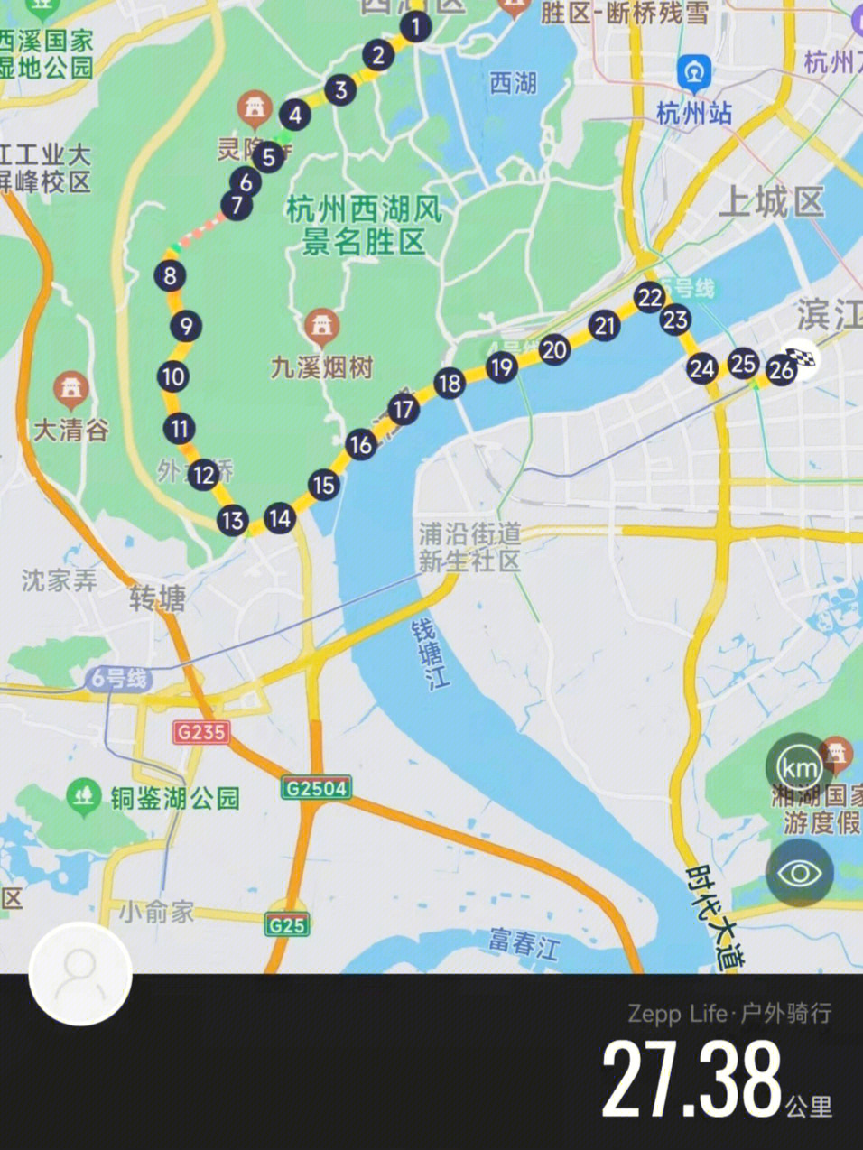 西湖电瓶车路线图片