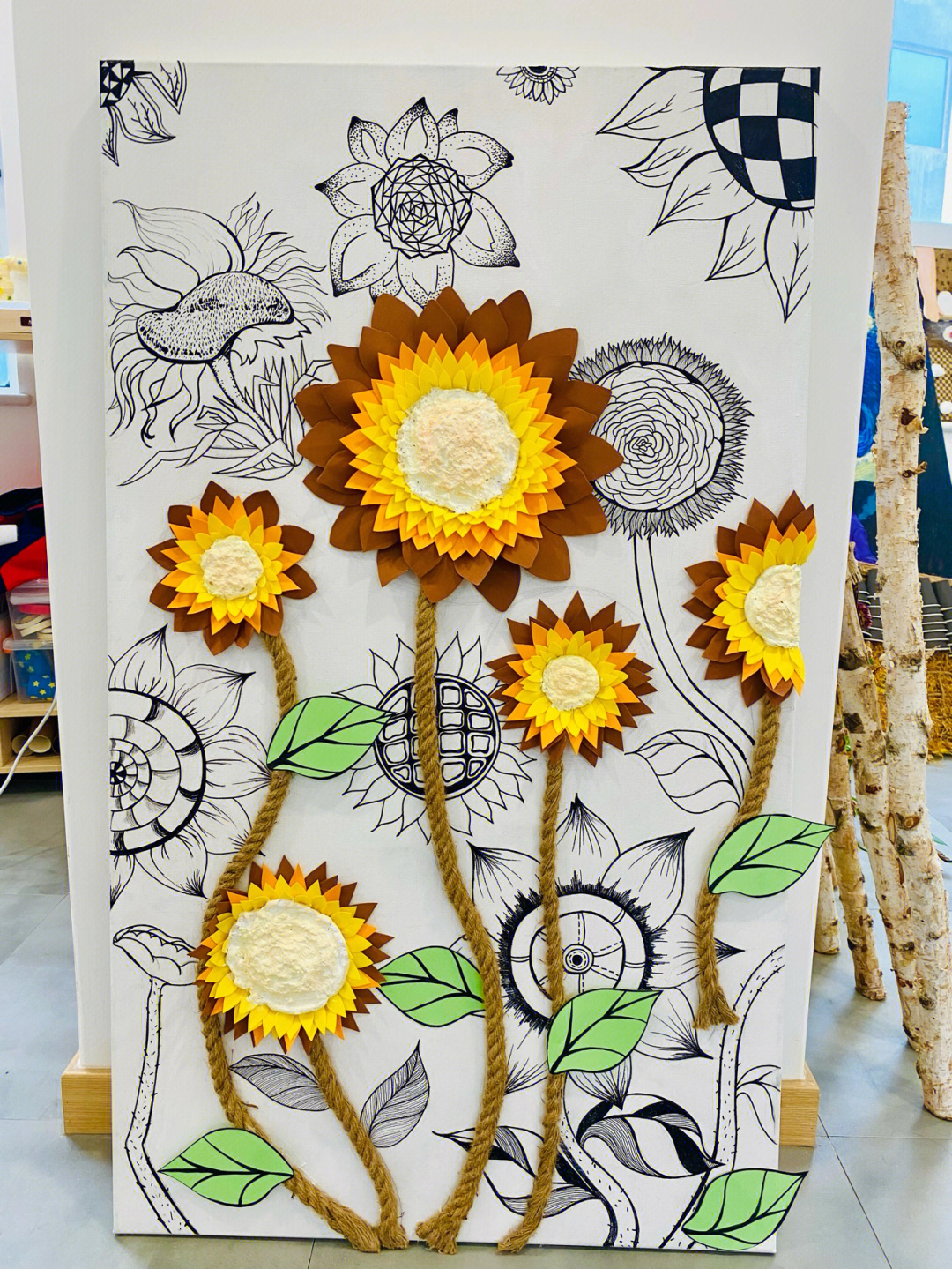幼儿园环创装饰画向日葵