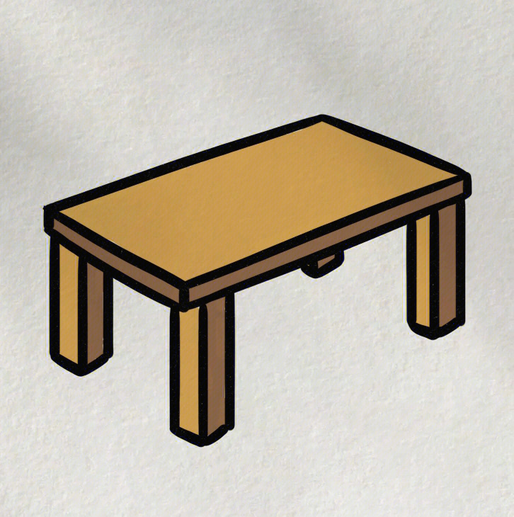 如何画桌子的立体图图片