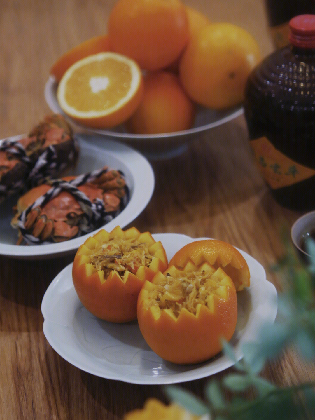 蟹酿橙菜谱图片