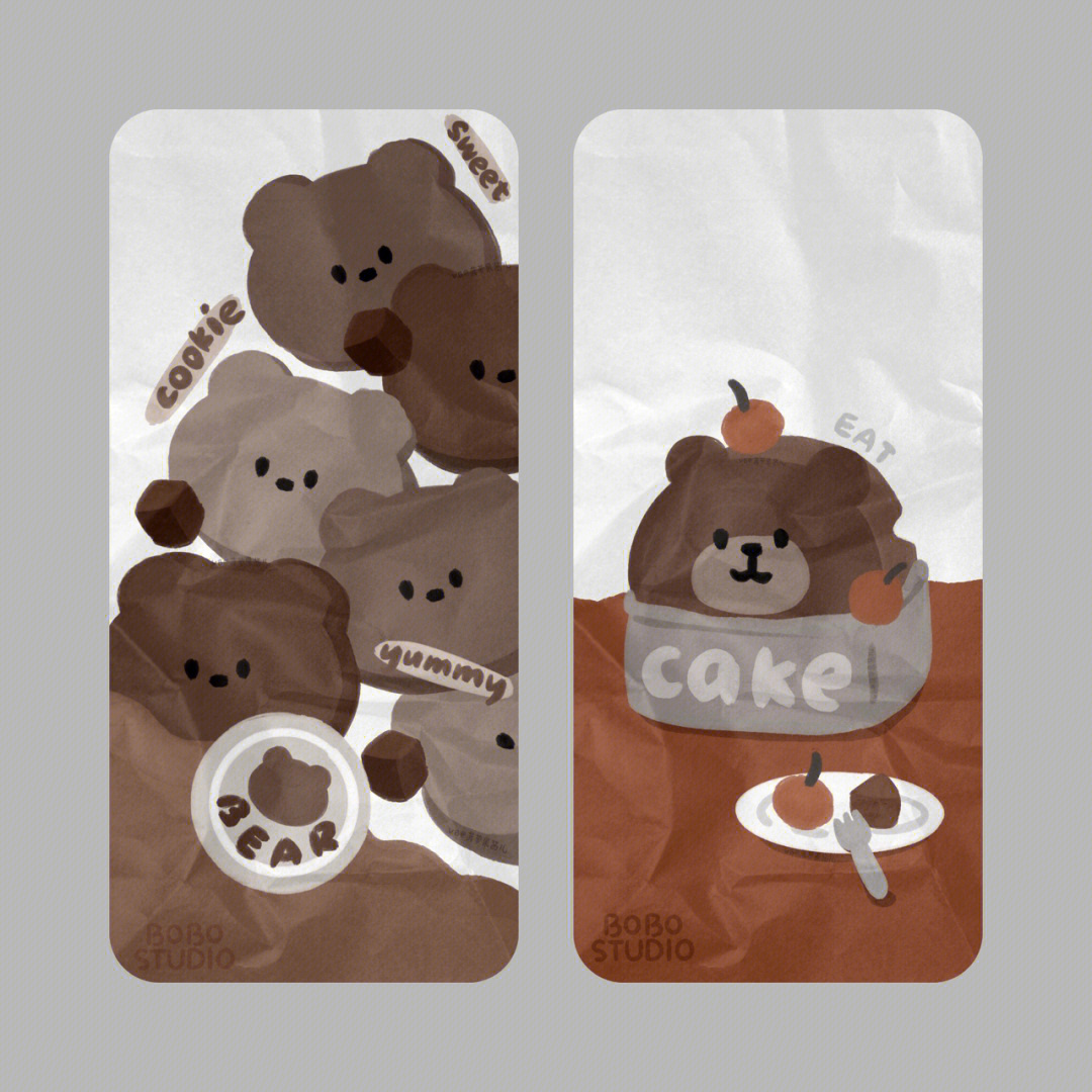 可爱饼干熊壁纸图片