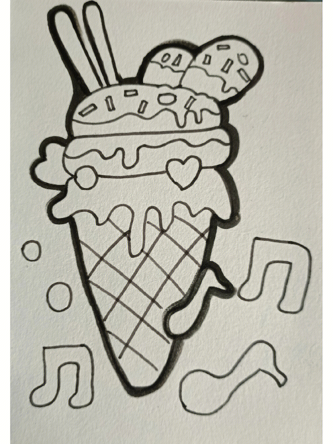 冰淇淋的图画真实图片