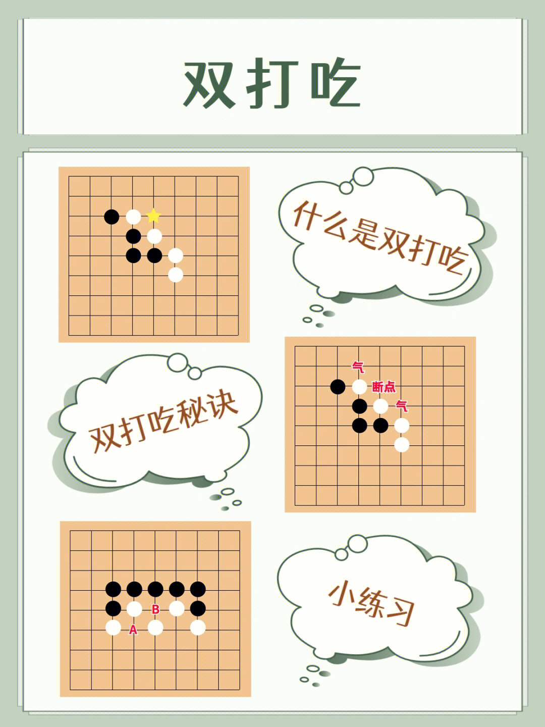 围棋入门必看十一双打吃