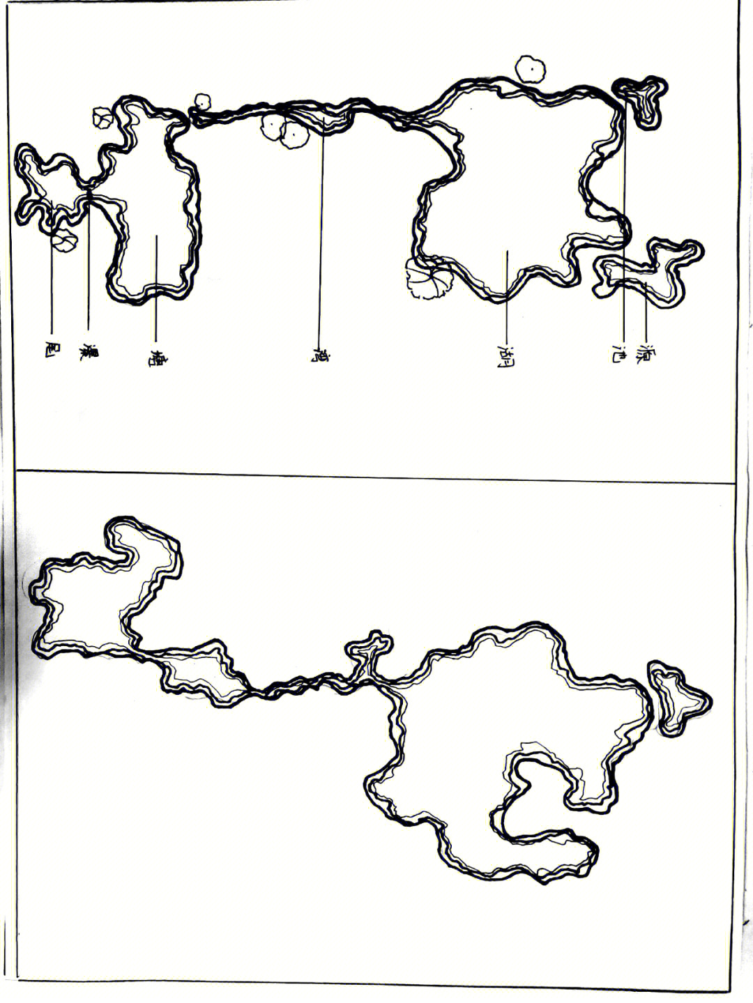 水体景观手绘平面图图片