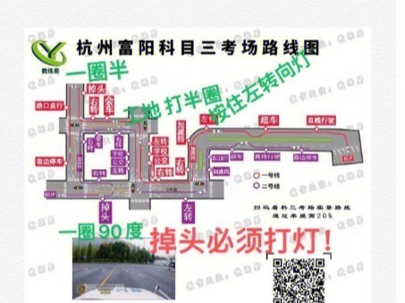 富阳科目三3号线路图图片