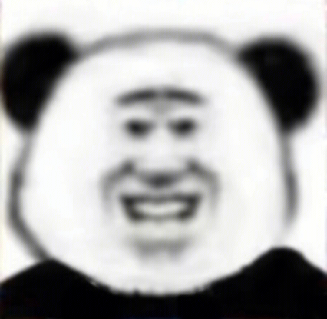 皱眉熊猫头图片