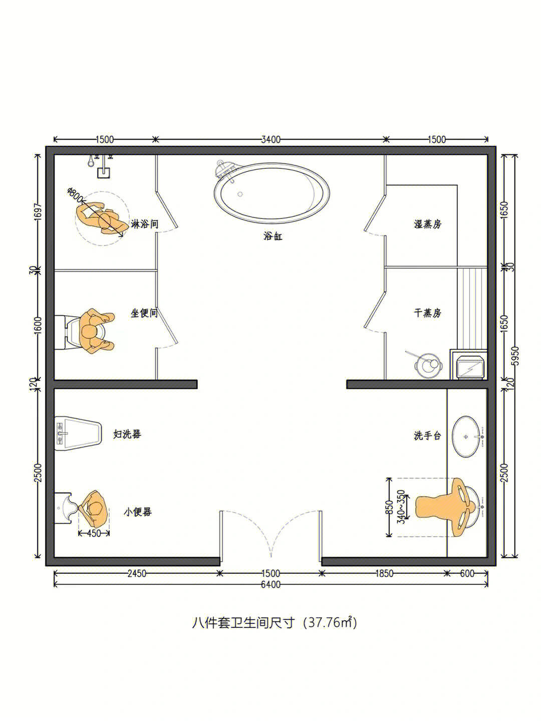 卫生间布局参考方案