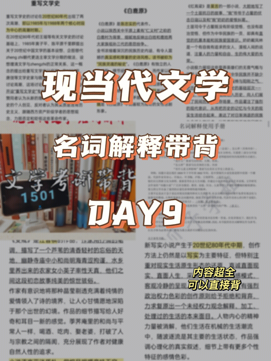 文学考研现当代文学名词解释带背day9