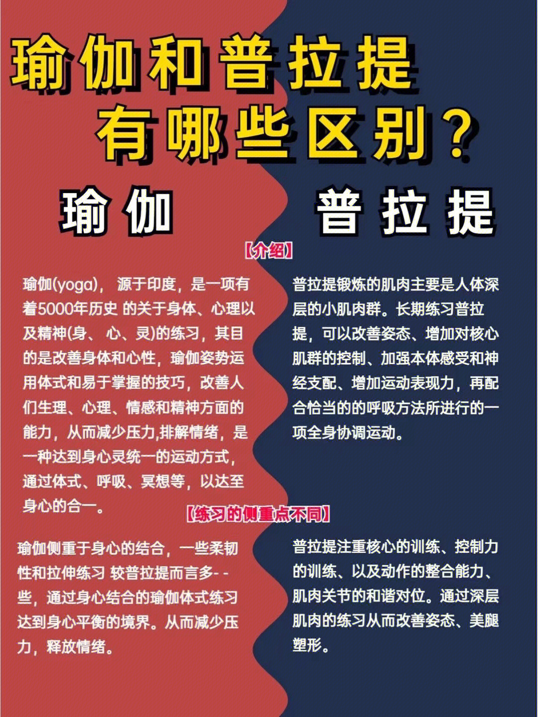 普拉提和瑜伽的区别是什么