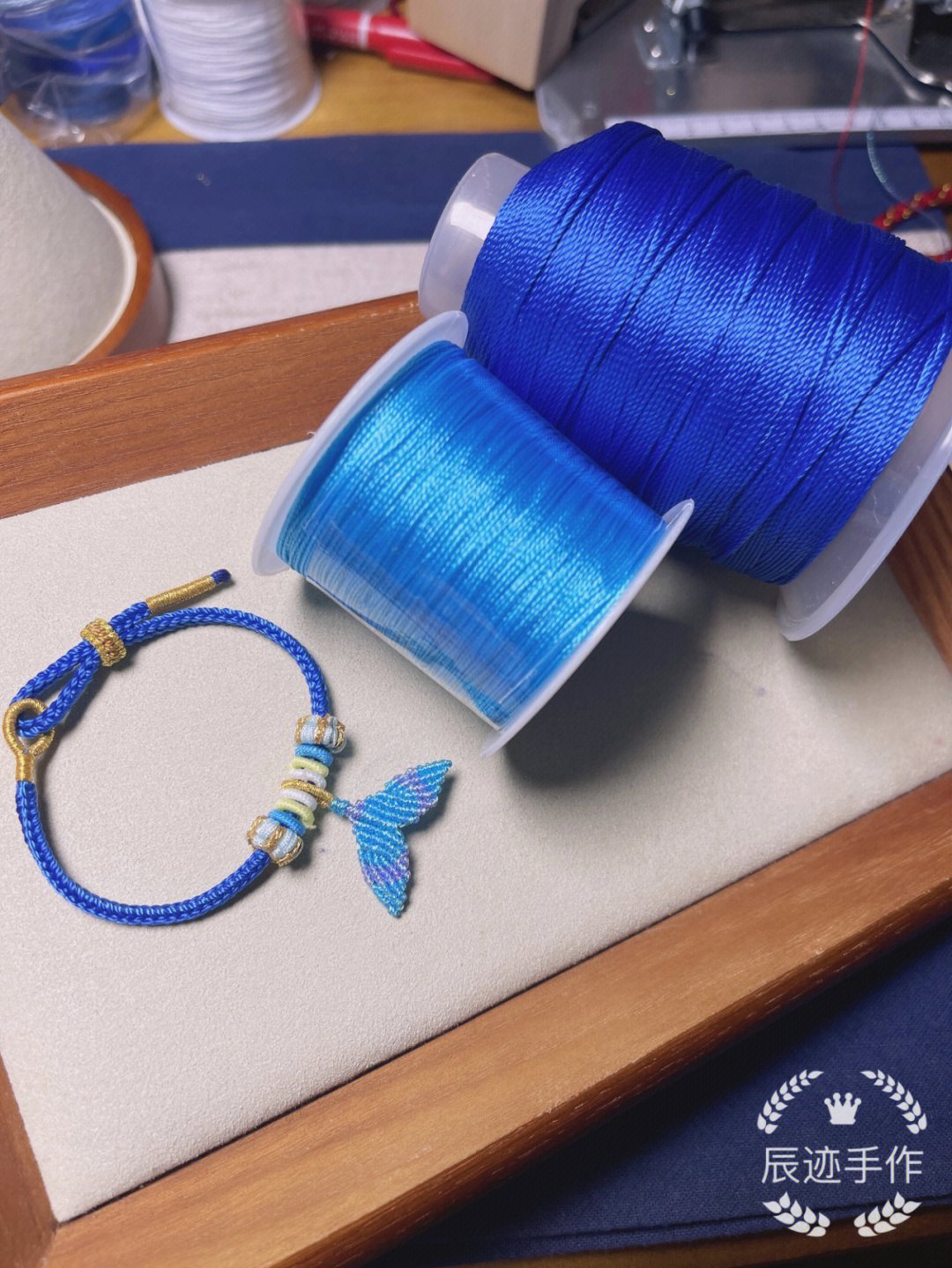 克莱因蓝手绳编织教程图片