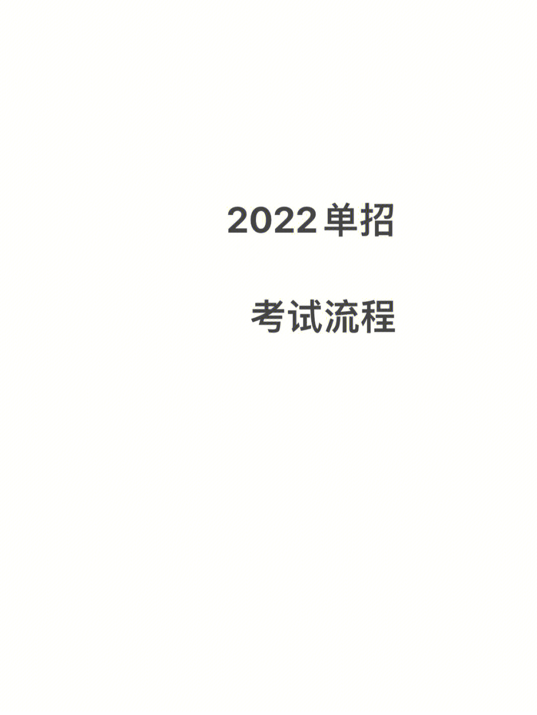 2022年湖南省单招考试流程