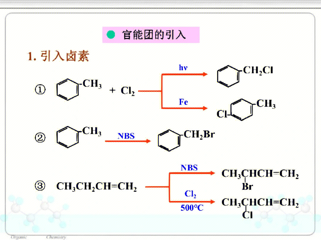 有机合成中官能团的引入和相互转化