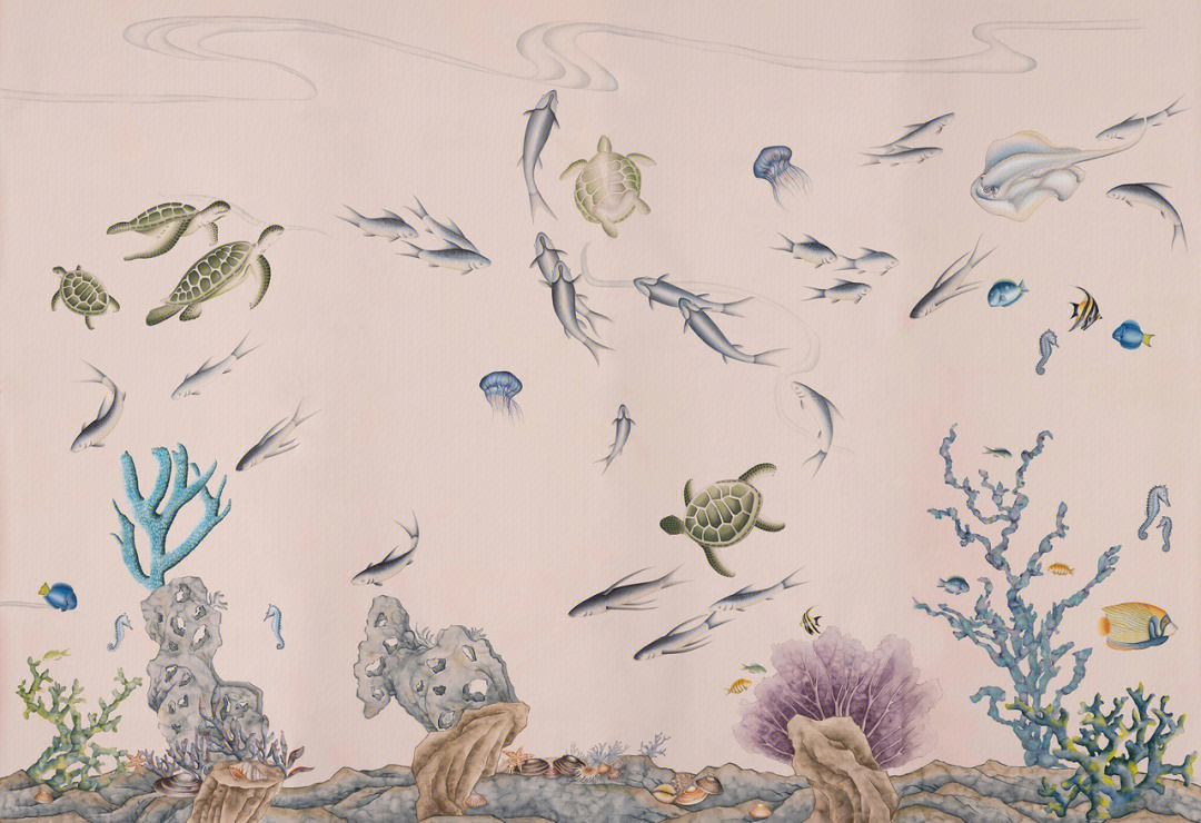 素描画海底世界图片