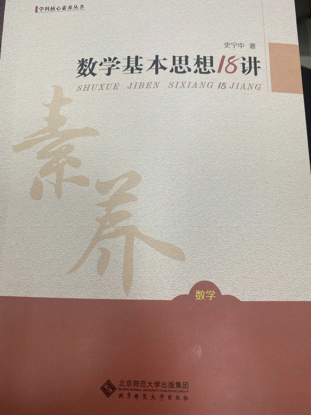 便没了早上阅读的时间,但是下午抽培训时间阅读了史宁中教授的《数学