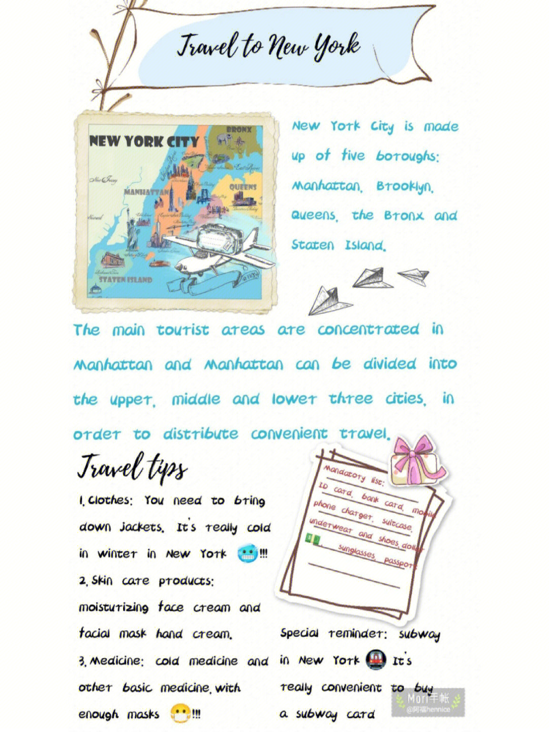 旅游手册模板英语图文图片