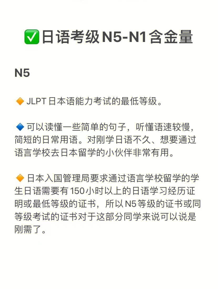 日语能力证书n5n1的含金量怎么样71