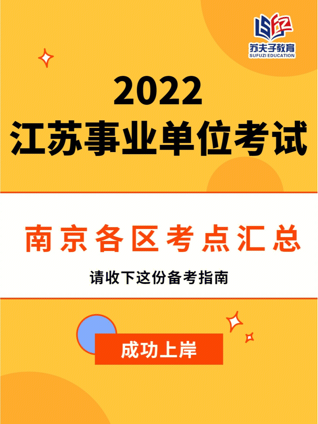 2022江苏事业单位考试南京考点汇总