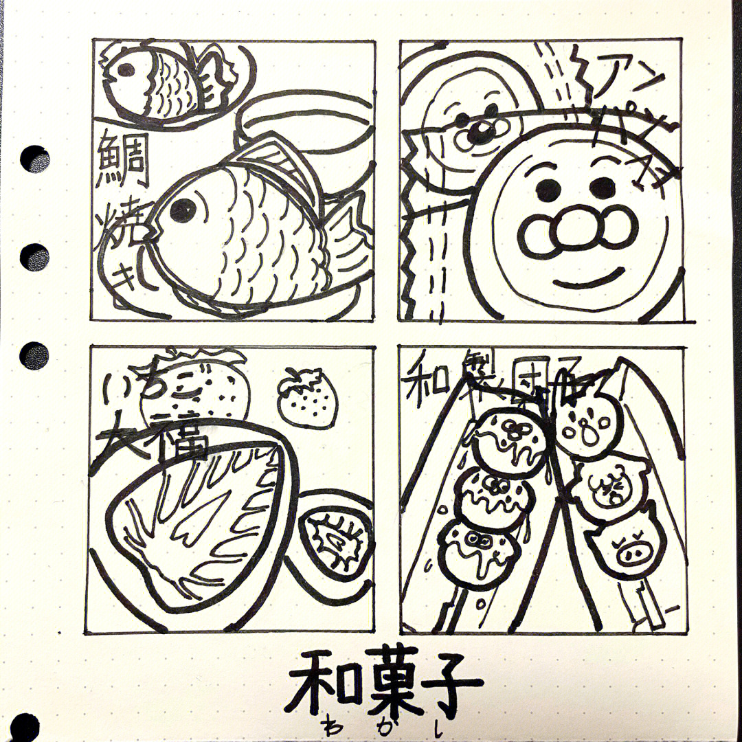 日本和果子简笔画图片