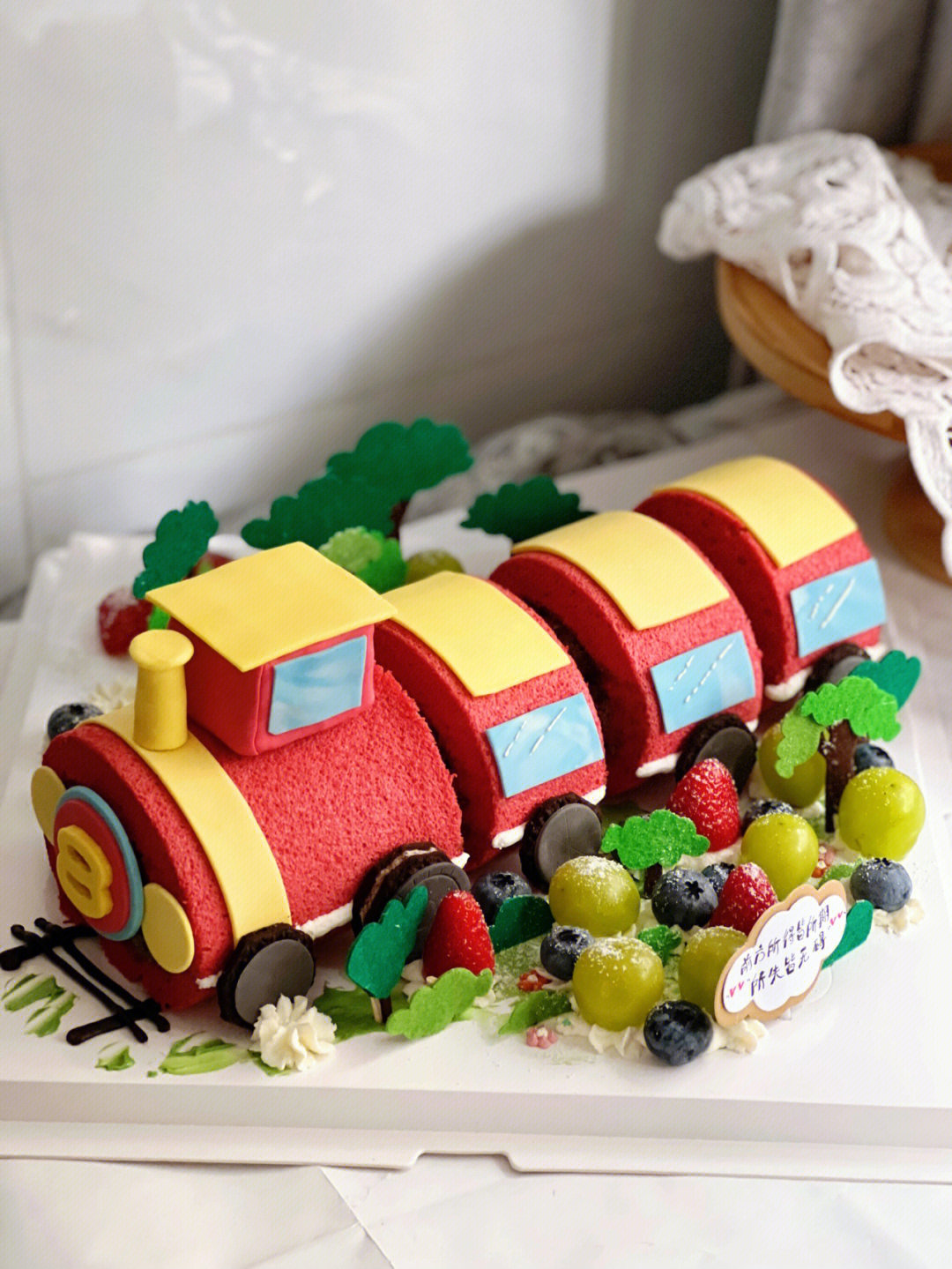 小火车蛋糕水果蛋糕