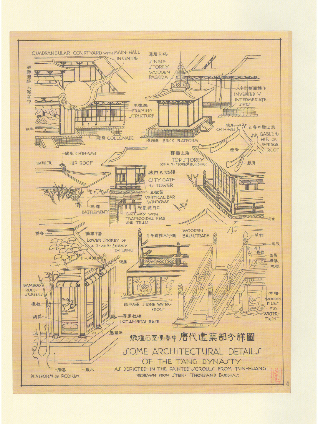 梁思成建筑手绘赏析03