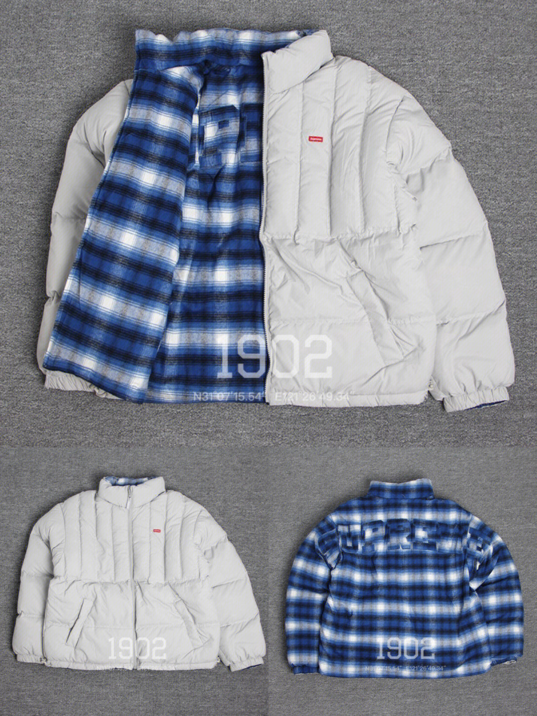 supreme 双面穿羽绒服