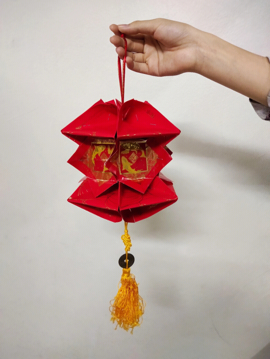 用筷子和红包做灯笼图片