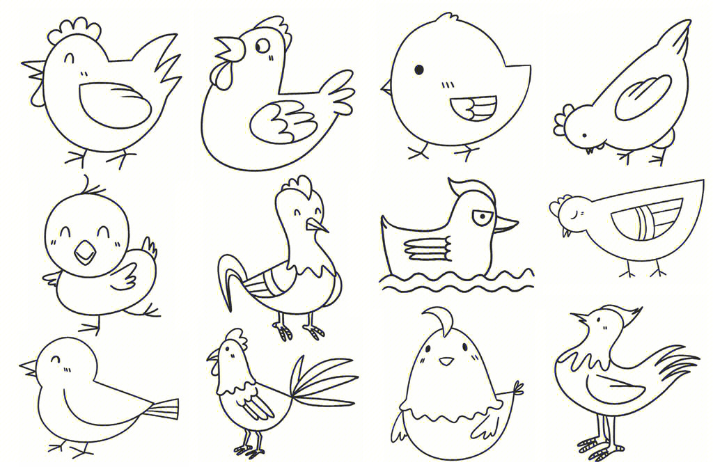 动物简单简笔画画法图片