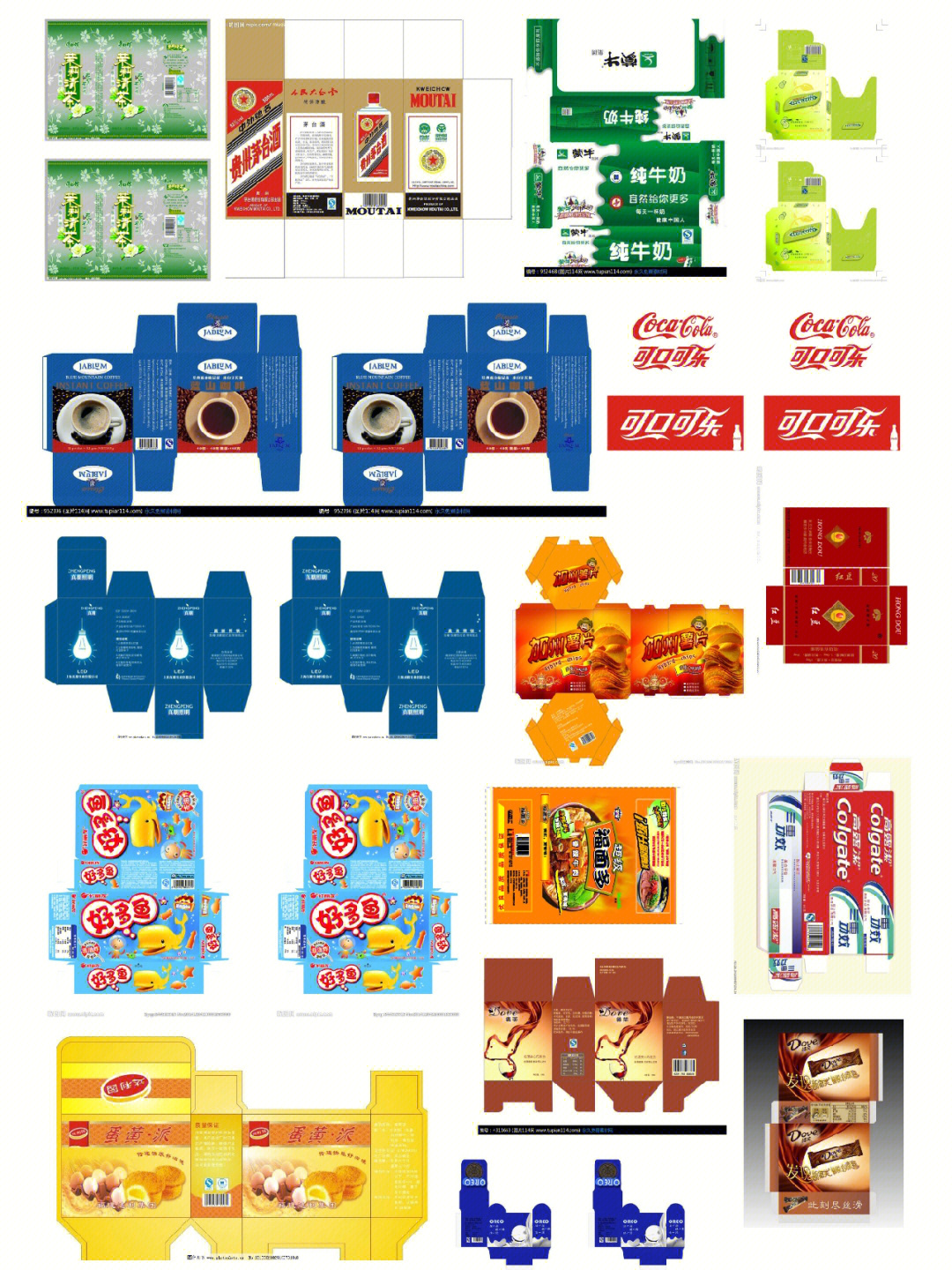 微缩图纸分享 超级可爱有国产零食包装  日韩小零食包装日用品包装