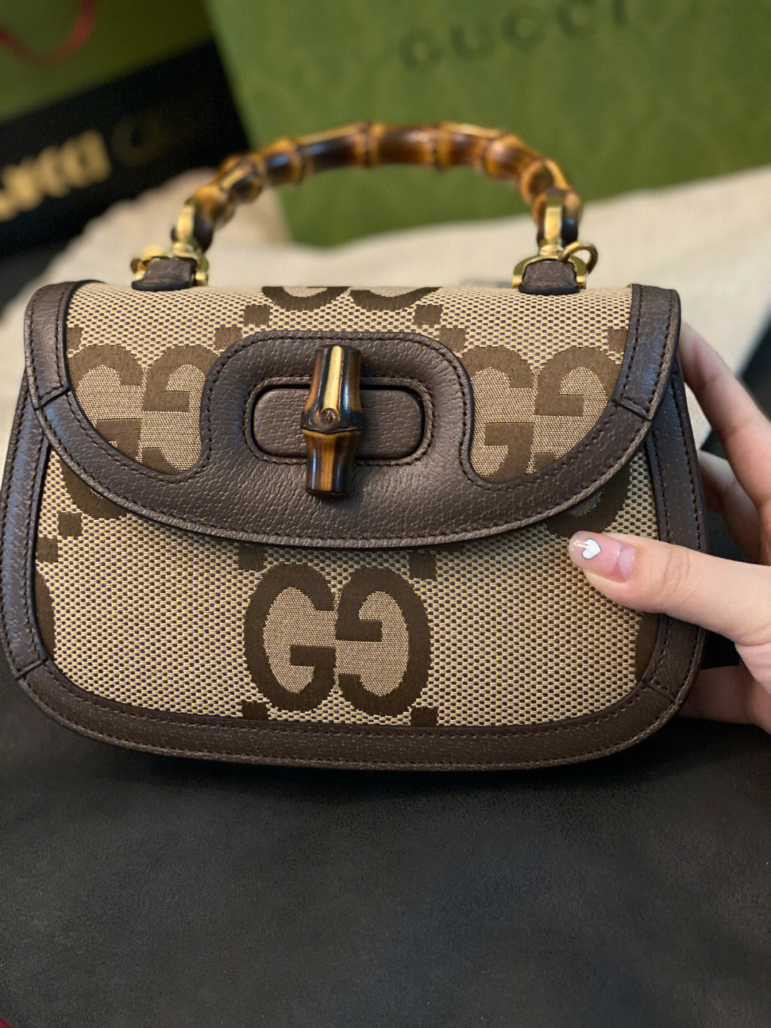 gucci2021年新款100周年纪念款竹节包