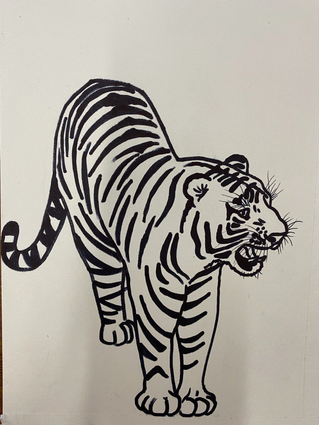 怎样画一只霸气的老虎图片