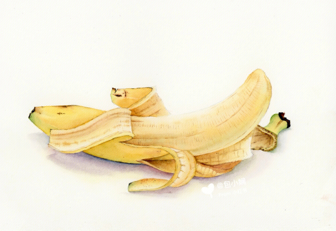 香蕉的画法 水粉图片