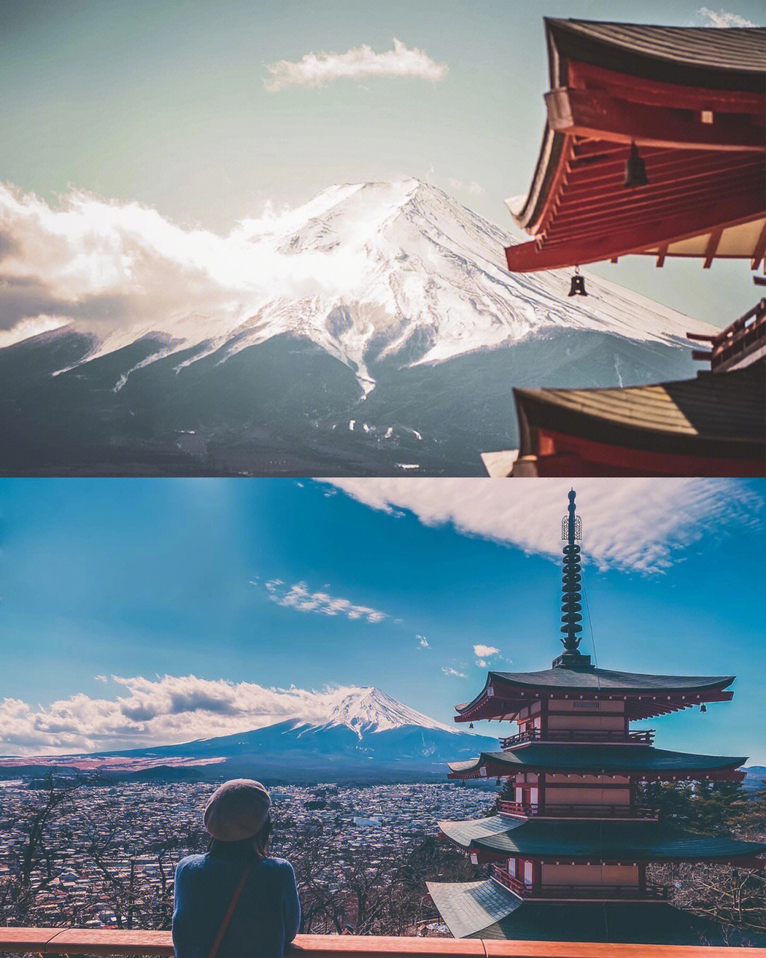 与富士山同框之新仓山浅间神社