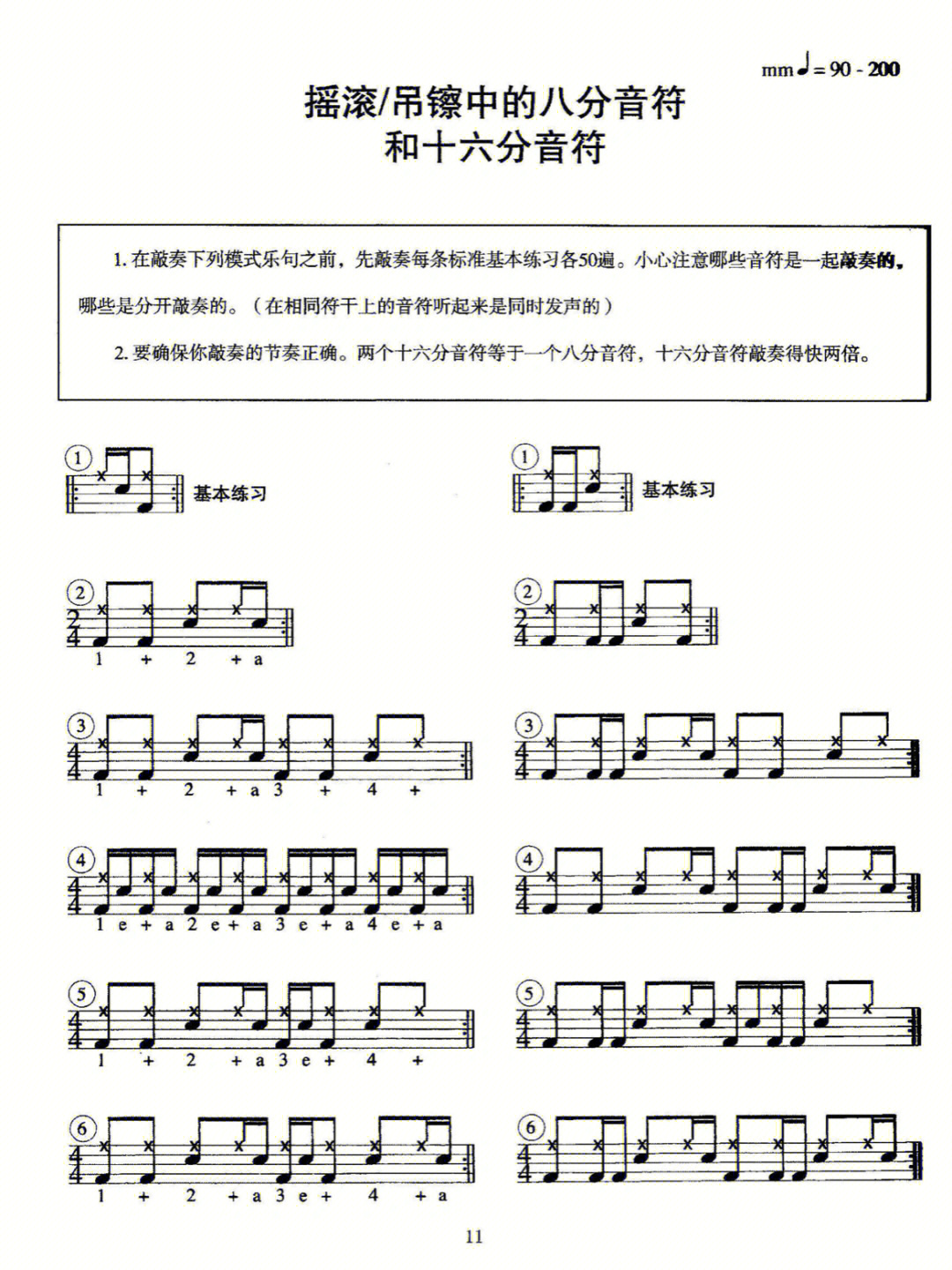 三拍子节奏型示意图图片