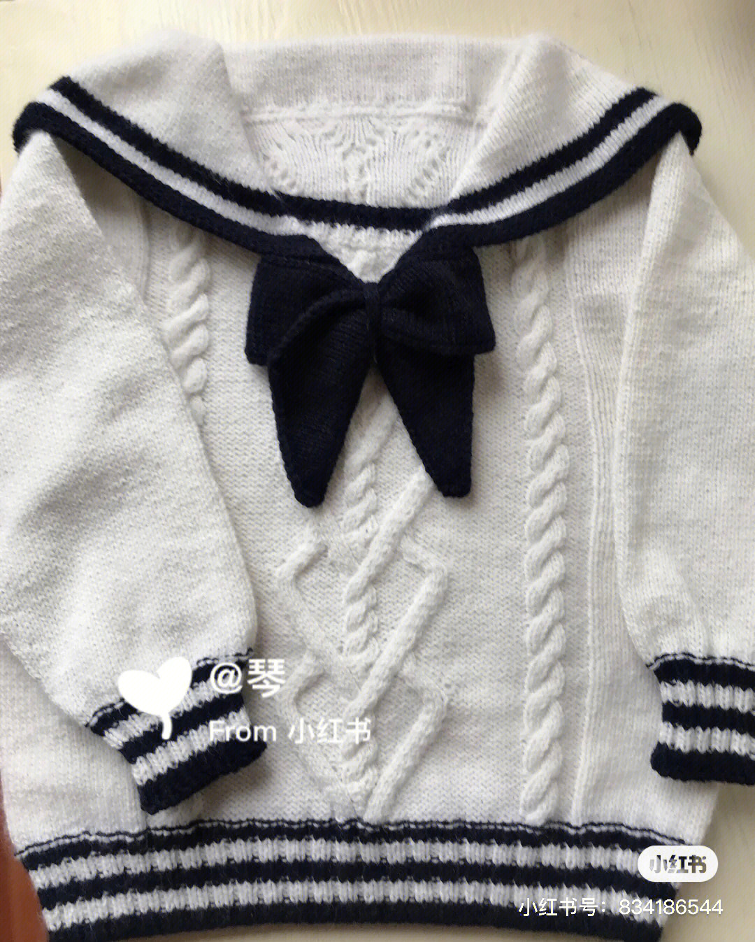 儿童海军服毛衣编织图片