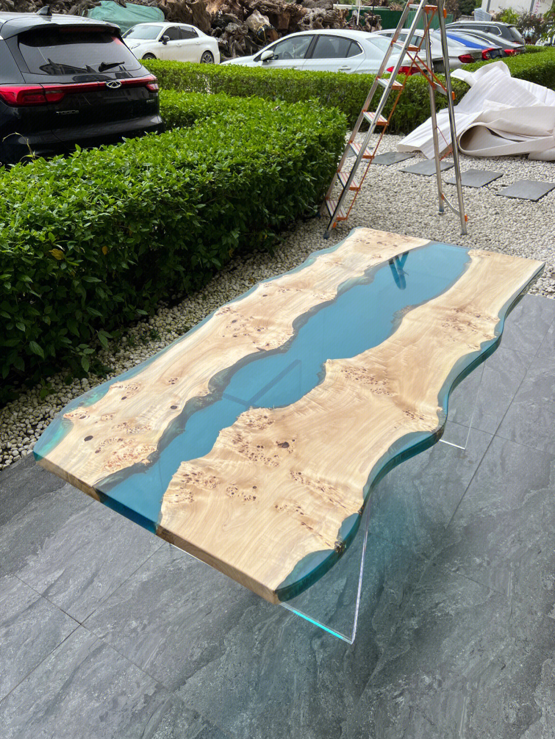 河流桌制作流程图片