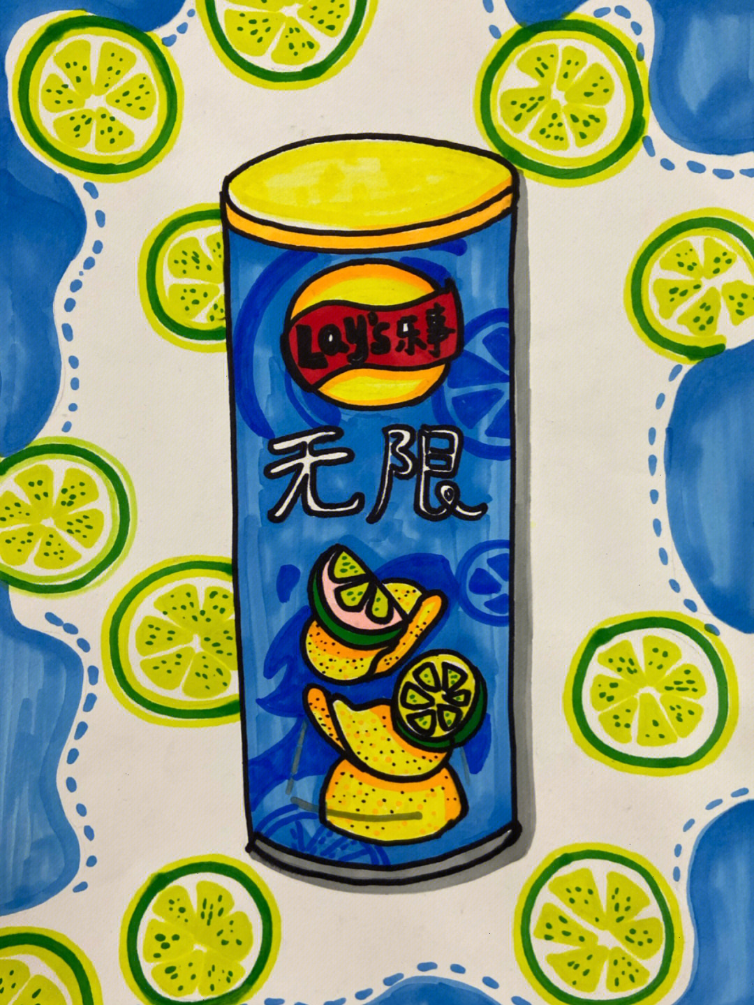 薯片包装插画图片