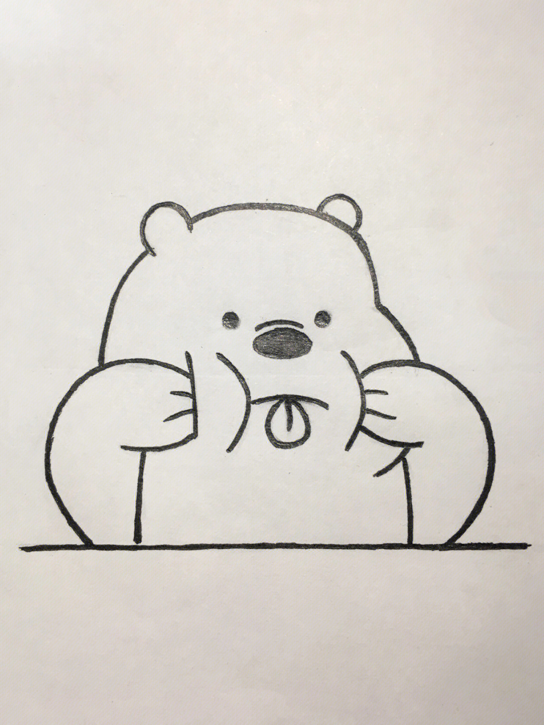 白熊简笔画宝宝图片