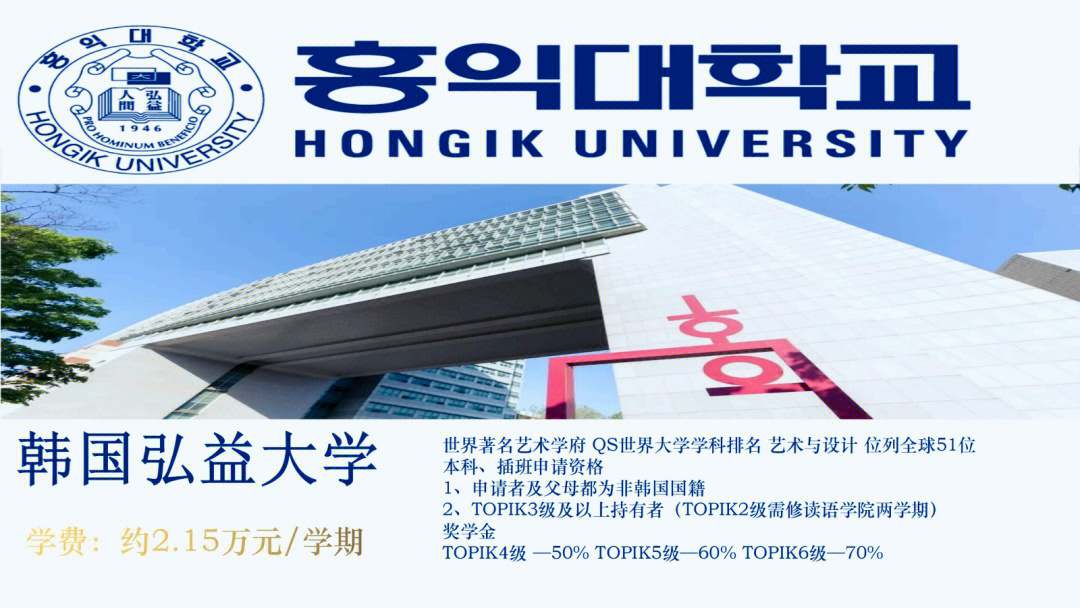 韩国弘益大学 含金量图片