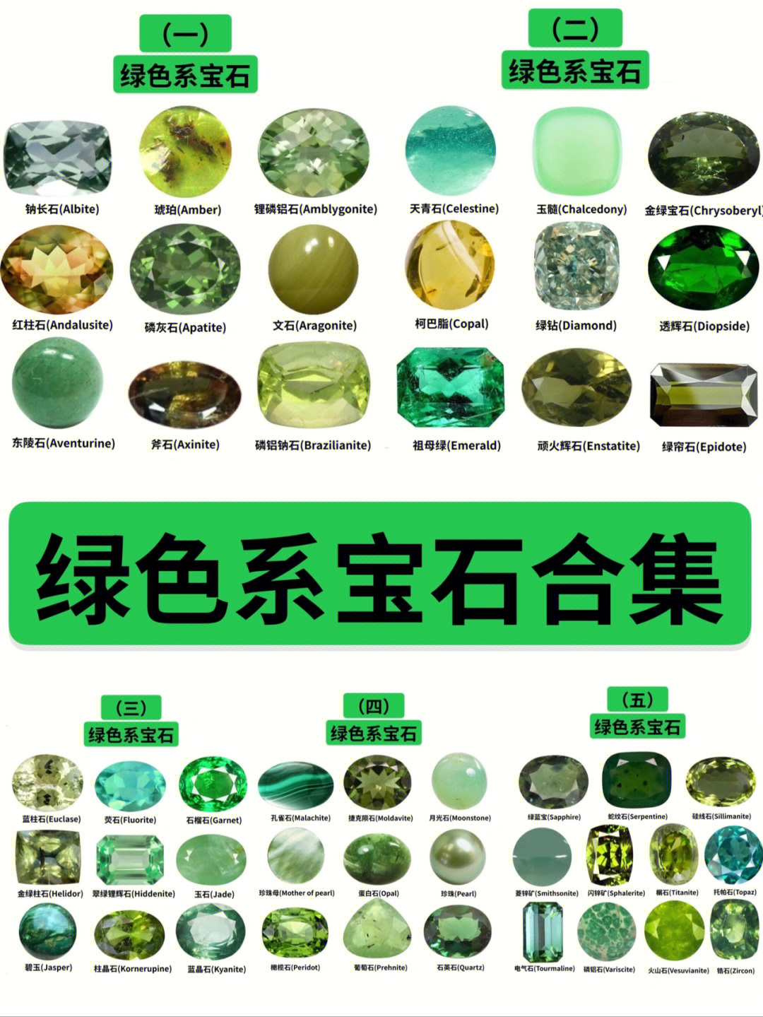 绿色宝石种类图片