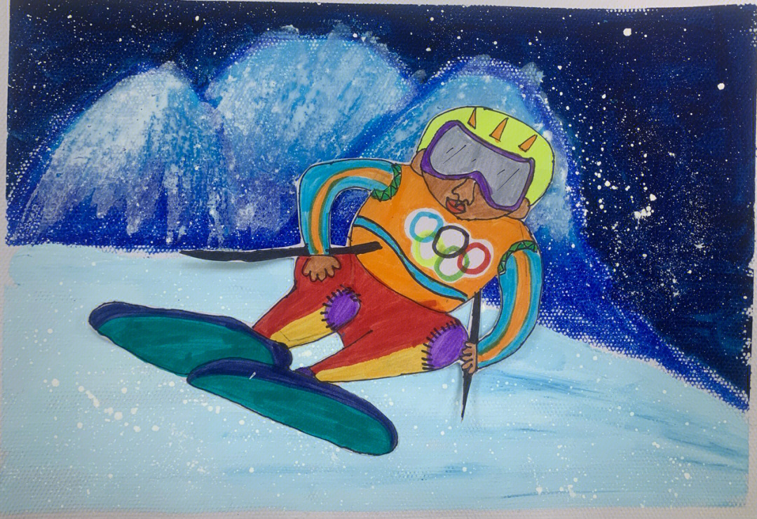 少儿美术课程分享用绘画为冬奥会加油
