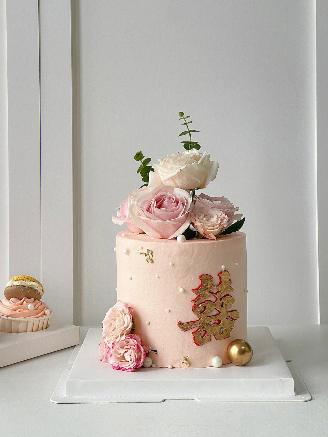 订婚蛋糕结婚蛋糕纸杯蛋糕粉色