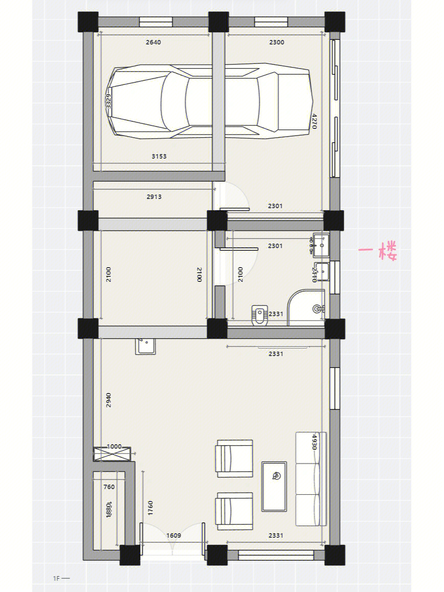 8×10米自建房平面图图片