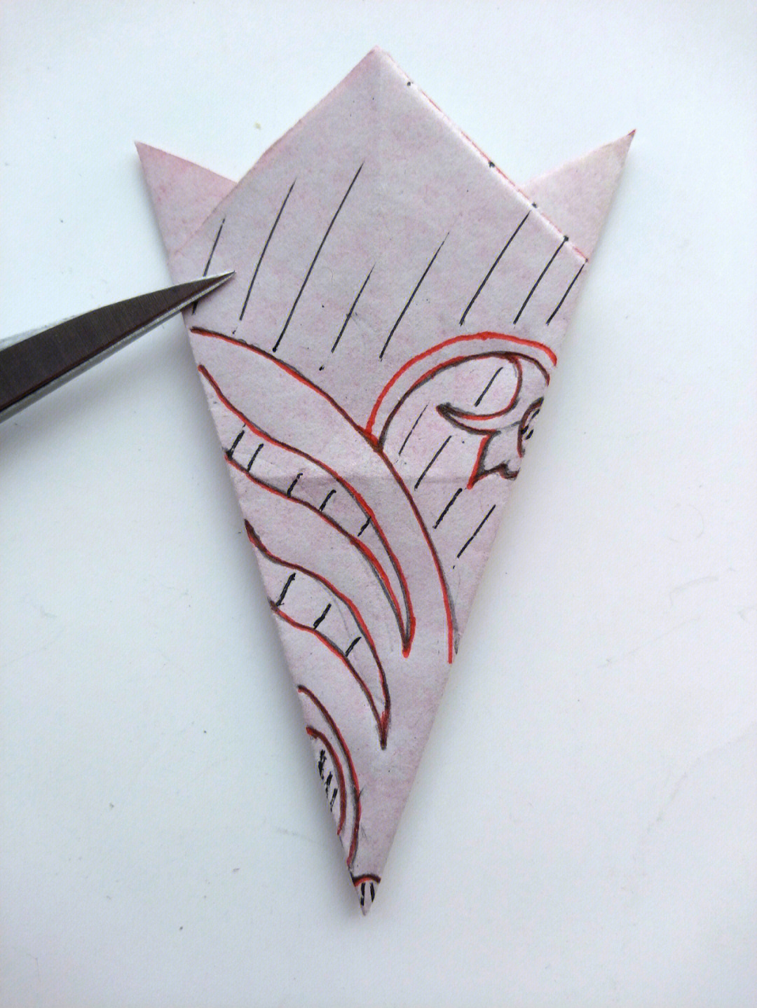 五角折剪纸简易的儿童手工剪纸窗花教程