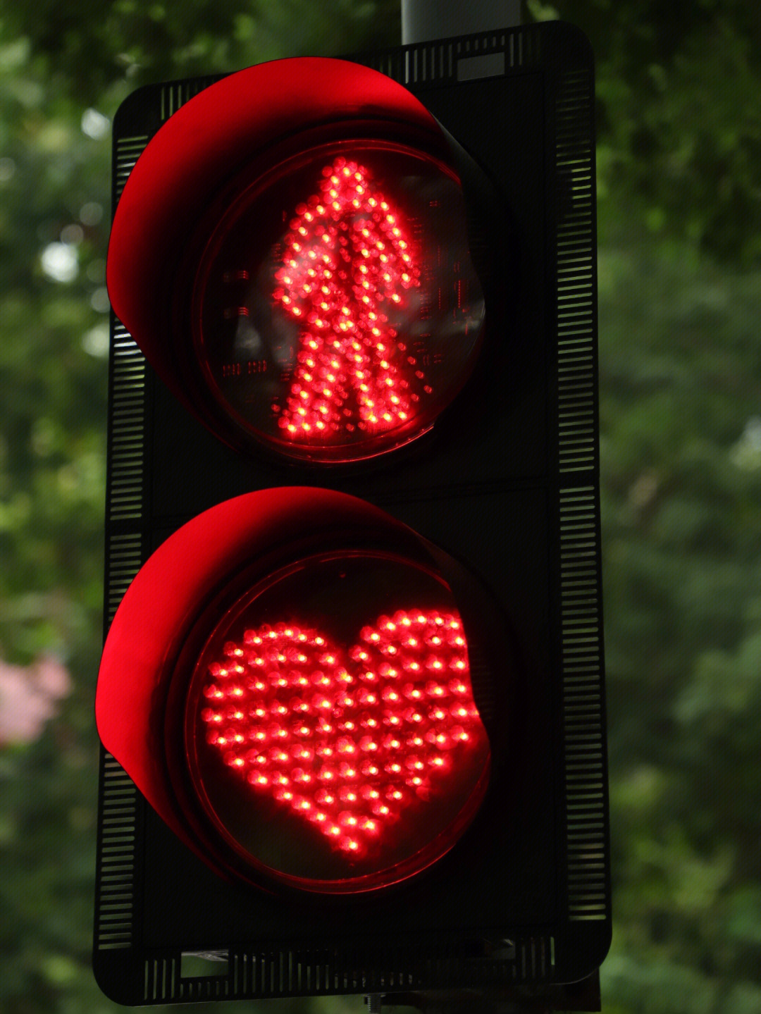 北京现爱心状红绿灯图片